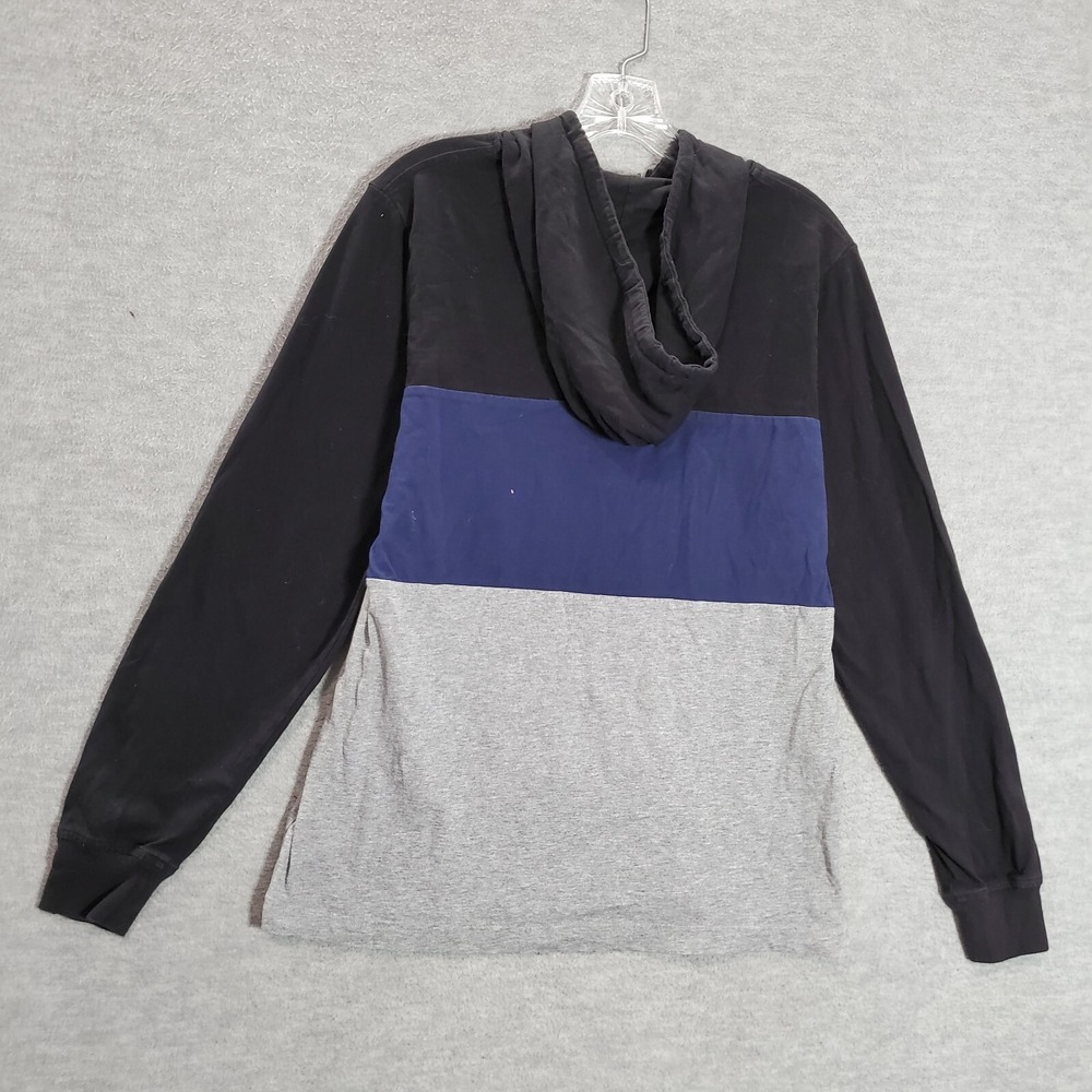 The Hundreds Men Sweatshirt Small Black Colorblock Logo Spellout Hoodie Pullover View 6
